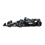 Hot Wheels Premium Formel 1 Mercedes-Benz – George Russell #63 Die-Cast-Spielzeugauto im Maßstab 1:64 Sammelspielzeug-Rennauto mit Real Riders-Reifen sowie Metall-Karosserie und -Fahrgestell, JKD80