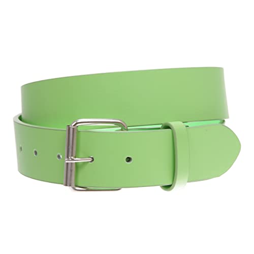 Image of Beltiscool 1 1 /2 inch (38mm) Snap On Plain Leather Jean Belt With Roller Buckle
