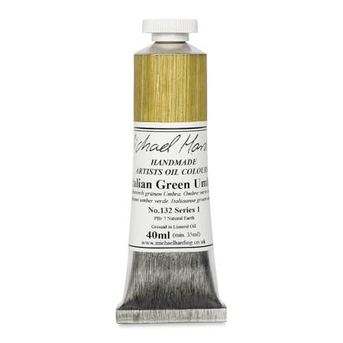 Michael Harding Artist Oil Colours, Green Umber, 40ml Tube, 13240