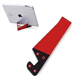 Soporte base de mesa universal ajustable plegable rojo para iPhone iPad