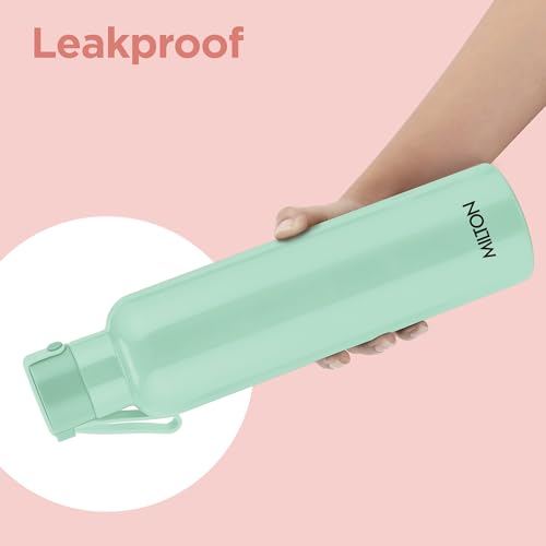 Image of Milton Felice 900 Thermosteel Water Bottle 715 ml, 24 Hr Hot and Cold I Leak Proof Lid, ISI Certified I Vacuum Insulated I for Office, Gym, School I Light Green