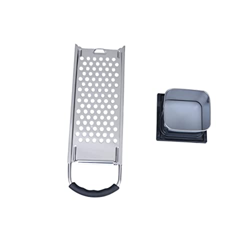 KICHOUSE Stainless Steel Potato Grater Shredder Multifunctional Cheese Grater and Doughball Scraper Heat Resistant Handle for Kitchen Use
