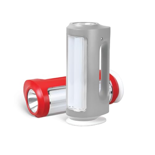 PHILIPS Helio Multi-Functional Emergency Rechargeable LED Lantern| 3 Lighting Modes and Dimmability Brightness Control Method|2200 mAH Battery, Grey