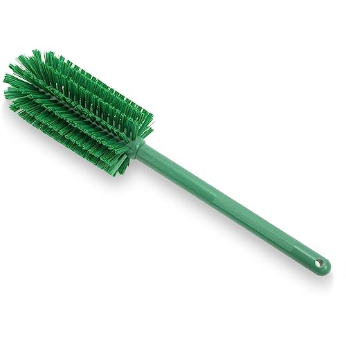 Image of SPARTA Large Water Bottle Brush Ideal for Wide-Mouth Jars, Bottles and Tumblers, Dishwashing Tool with Handle for Home and Commercial Kitchens, Plastic, 16 Inches, Green