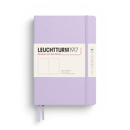 Image of LEUCHTTURM1917 - Notebook Hardcover Medium A5-251 Numbered Pages for Writing and Journaling (Lilac, Plain)