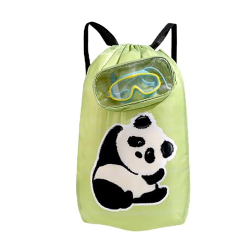 Youding Bolsa de playa para niños - Mochila con cordón como bolsa de natación, mochila impermeable con gran espacio de almacenamiento para equipos y juguetes, verde, Siehe Beschreibung, Ver