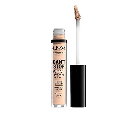 NYX Professional Makeup Can't Stop Won't Stop - Corrector de Larga Duración, 4 Light Ivory