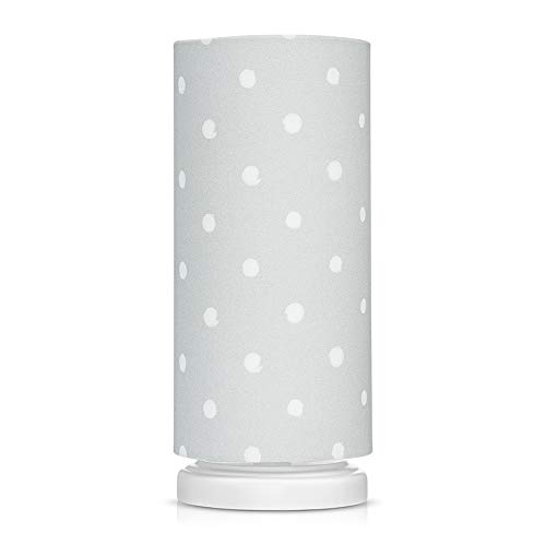 Lamps & Company Lampe de chevet à pois gris