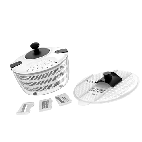 4L Two Layer Manual Salad Spinner Hand Handle Food Dehydrator for Vegetables Produce Medicinals Kitchen Tool Whirling Food Dryer