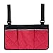 Red Wheelchair Side Bag, Wheelchair Bag Armres Waterproof Wheelchairs Armrest Pouch with Reflective Stripe, Bags for Wheelchairs Side Organizer Wheelchair Pouch Sides Pocket.