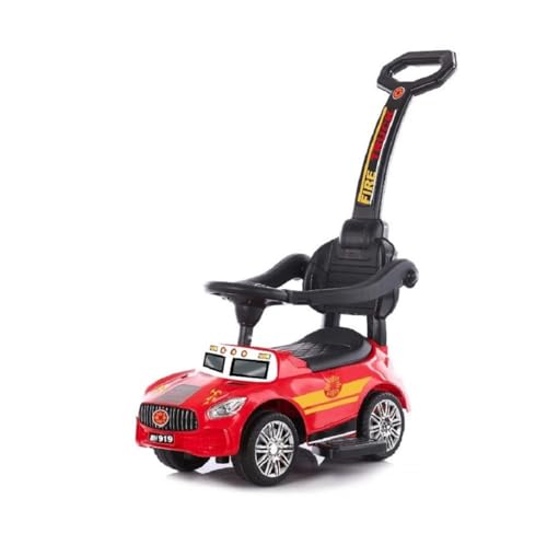 Chipolino Ride-on 2-in-1 Fire Truck, Push Bar, Comfortable Seat, Music Function, Colour: Red