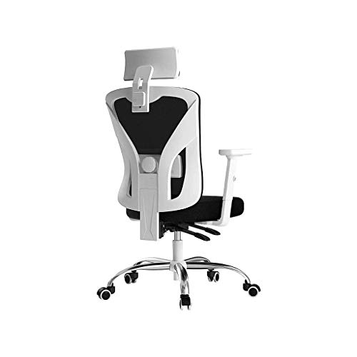 QUSYZD Silla de Oficina ergonómica con Respaldo Alto, Silla de Oficina de Malla, Silla de computadora, Silla de Escritorio con reposabrazos 3D y reposacabezas ajustabl,