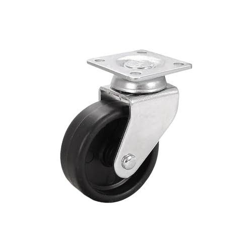 50 MM x 20 mm Siyah Sepeti Tablalı Teker Mobilya Ofis Koltuk Tekeri Vidalı Yük Taşıma Alışveriş
