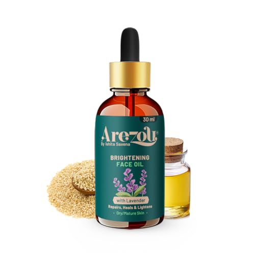 Image of Arezou Brightening Face Oil 30 ml | Anti-Pigmentation Serum with Sesame & Lavender | Fades Dark Spots, Uneven Tone & Hyperpigmentation | Lightweight, Fast-Absorbing for Dry & Sensitive Skin | Unisex