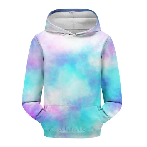 Girls Cute Hoodies Gradient Y2K Long Sleeve Oversized Pocket Pullover Tops Kids Loose Trendy Preppy Clothes for Teen4