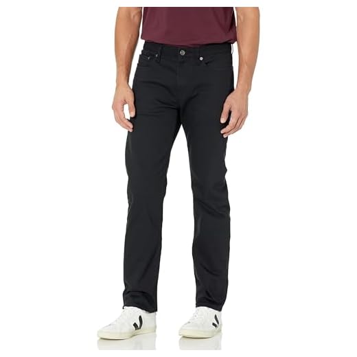Amazon Essentials Herren Stretchjeans, Gerade Geschnitten - Auslauffarben, Schwarz, 34W / 32L