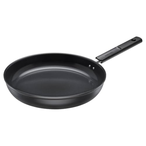 Fiskars PoĂȘle Ă Frire, Hard Face, DiamĂštre 30 cm, Convient pour Tous Types de Feux, RevĂȘtement Anti-AdhĂ©sif, Anti-Rayures, Aluminium/Plastique, Noir, 1075521