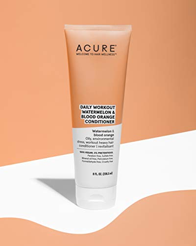 Acure Daily Workout Watermelon Conditioner | 100% Vegan | For Oily, Environmental Stressed, Workout Heavy Hair | Watermelon & Blood Orange - Gentle Everyday Formula | 8 Fl Oz #TOP1