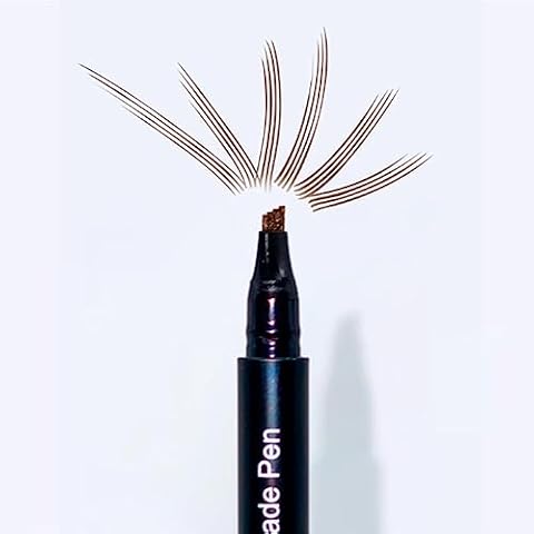 Eyebrow Pen- Eyebrow Microblading Pen Waterproof for a Non Smudge proof Brows - Microblade Eyebrow Pen for Thicker and Fuller Brows - Brow Shapers for Define Shape Eyebrows - (Bambi brown) Cover