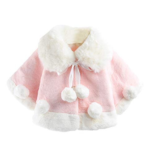 Aivtalk Little Girls Winter Outerwear Fleece Jackets Cute Cotton Cape Coat Warm Snow Wear for School 2-3 Years