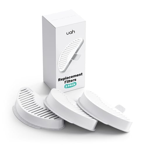 uahpet Official Water Fountain Filters Upgraded 3 Filters & 6 Sponges for 67oz/2L Automatic Pet Fountain