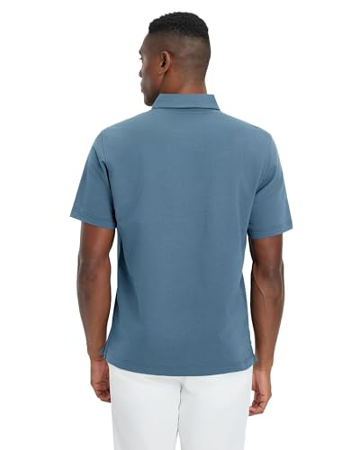 VEBOON Polo Shirts for Men Cotton Blend Moisture-Wicking Lightweight Performance Collared Mens Polo Shirts Shorts Sleeve3