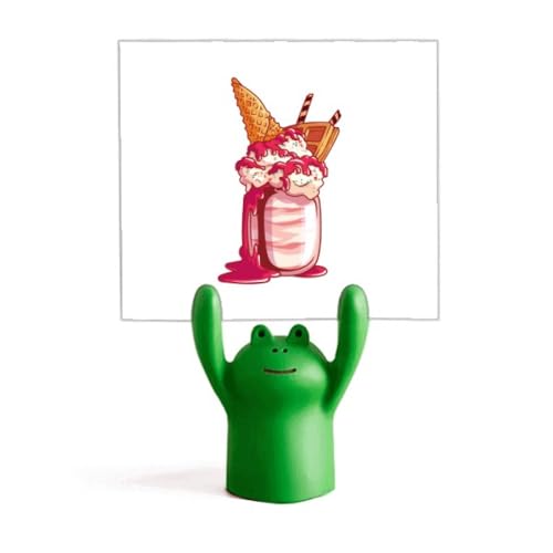 Porte-photo grenouille de bureau en résine dessin animé