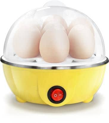 JAIRAJ Egg Boiler Electric Automatic Off 7 Egg Poacher for Steaming, Cooking Also Boiling and Frying, Multi Colour