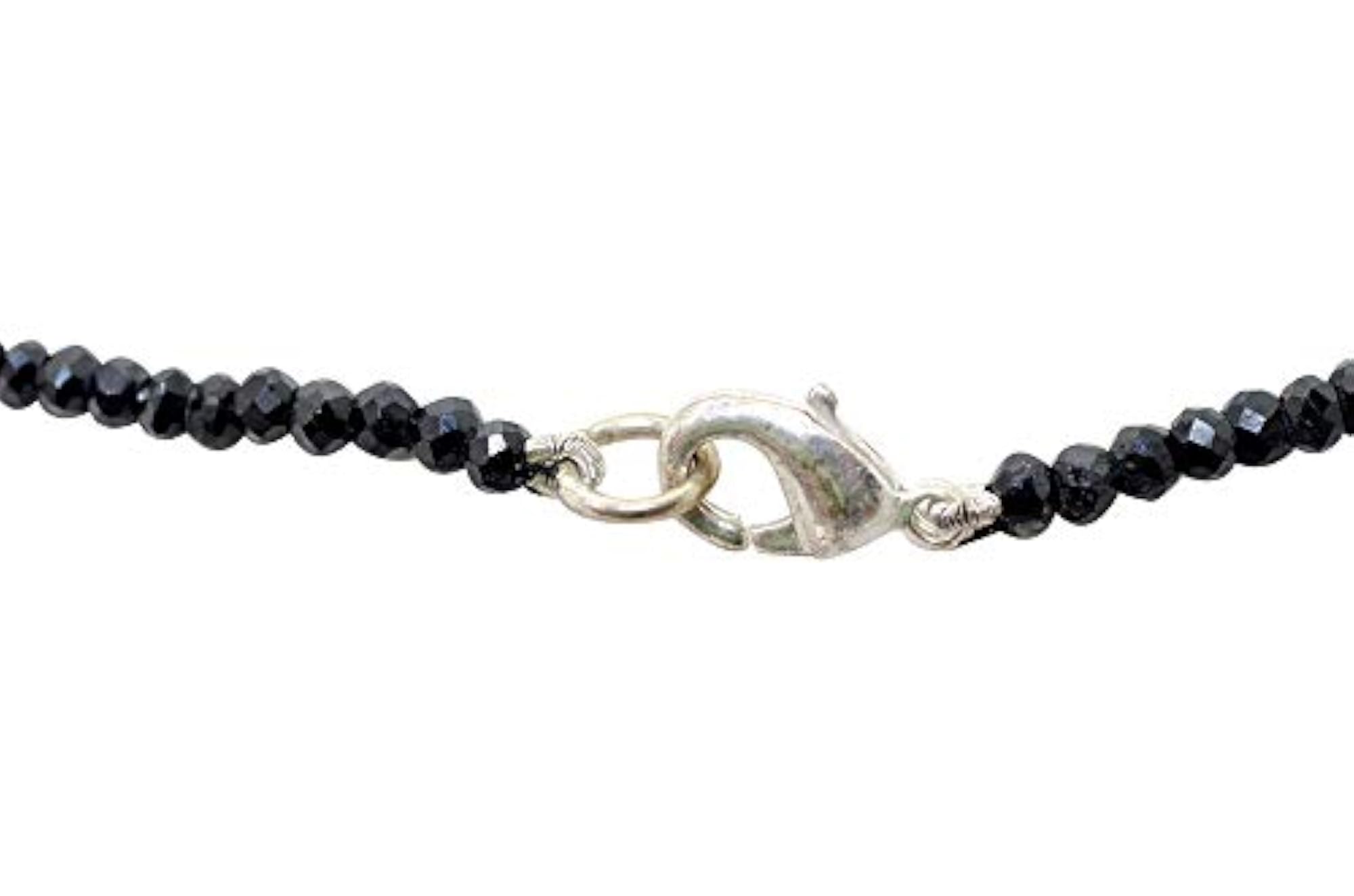Fine Quality Spinel Gemstone Faceted Beads with Silver Clasp