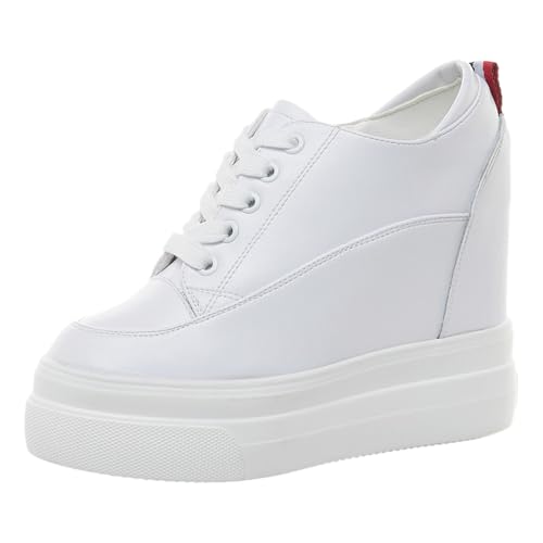 Viaoragiosa Mujer Plataforma Deportivas con Zapatos CuñA,Sneakers De CuñA Interna para Mujer,Antideslizante,Suelas Resistentes A La AbrasióN,para Caminar,Trabajar,Trotar,Viajar