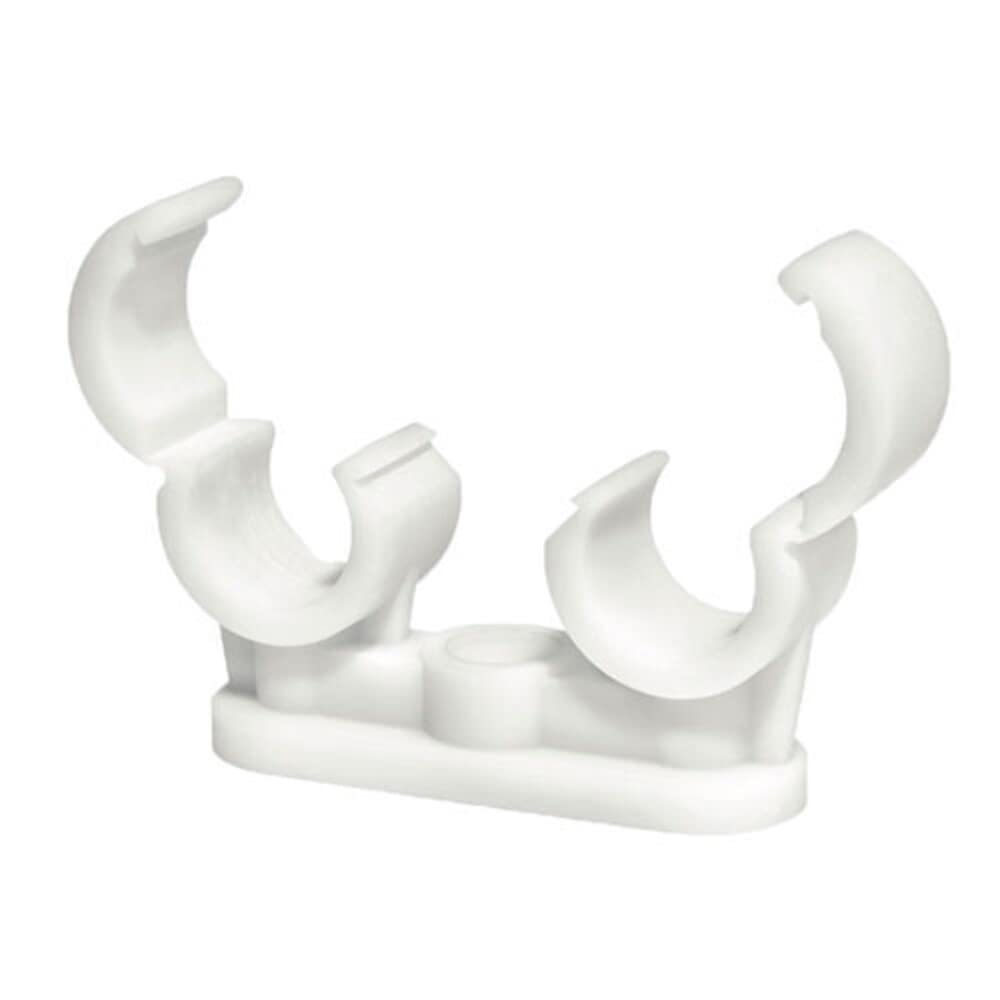 Timco Multi Pipe Clips Quick Lock Double - 15Mm