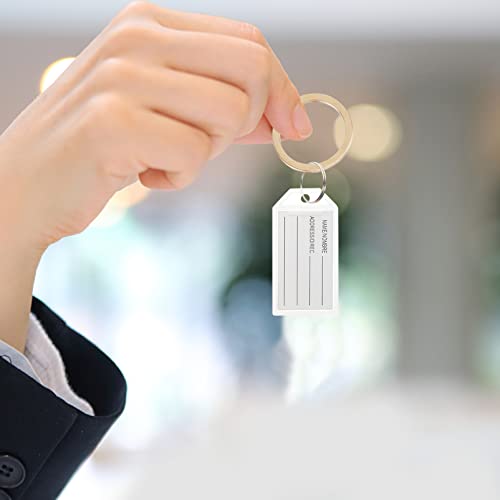 NUOBESTY 30Pcs Tags- Chave Com Rótulos Item Identificadores de Plástico Identificadores de Teclado R