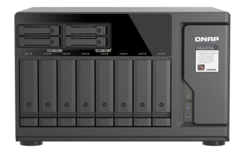 Image of QNAP TVS-h1277AX-R5-16G 12-Bay Desktop Hybrid NAS