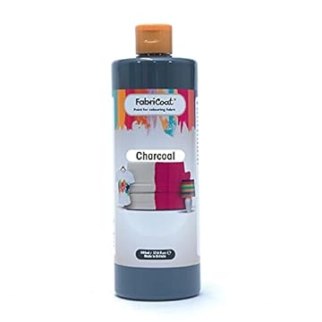 FabriCoat Fabric Paint - Used for Restoring or Changing the Colour of Upholstery, Soft Furnishings, Car Interiors, Clothing, & Footwear. (500ml, Charcoal)