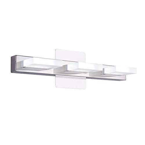 Mirrea 18In Modern Led Vanity Light In 3 Lights Stainless Steel And Acrylic 16W Cold White 5000K #TOP17