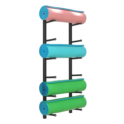 Support de rangement mural avec bras réglables pour équipement d'exercice - 6