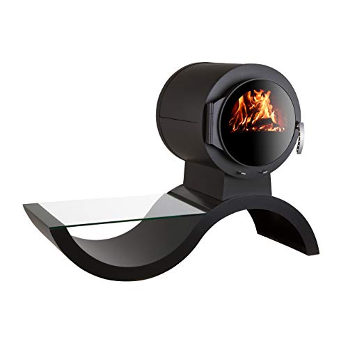 Preisvergleich Produktbild Kaminofen Kanuk® Wave Holzofen - Werkstattofen - Schwedenofen - Energieeffizienzklasse A+ - Top Qualität - Zulassung für Deutschland, Österreich und Schweiz - BimSchV