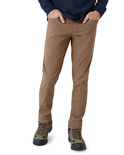 Weatherproof Vintage Hiking Pants For Men | Casual Stretch Pants For Men | Straight Slim Fit Chino Mens Tech Pants | Size 34W X 32L, Khaki #TOP17