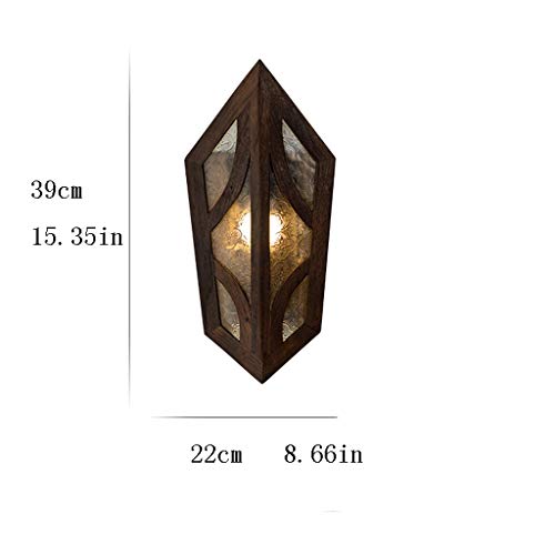 Aplique de pared de madera retro para iluminar pasillos oscuros con calidez 3