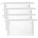 Genérico Bolsa de Aseo de PVC Color 20x11.5x5 Cm 4 Piezas Cremallera para Viaje Organizador de Maquillaje y Almacenamiento Portátil para Cosméticos y Artículos Personales