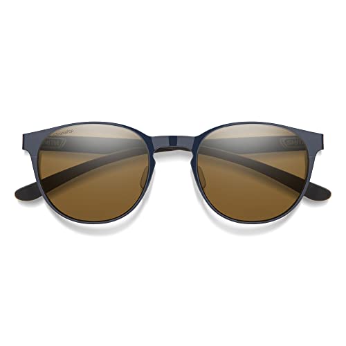 Image of SMITH Eastbank Metal Sunglasses - Performance Sports Sunglasses for Cycling, Running, Baseball, Golf - for Men & Women - French Navy + ChromaPop Polarized Brown