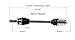 GSP NCV75533 CV Axle Shaft Assembly - Right Front (Passenger Side)