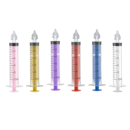 6 Piezas Aspirador Nasal Bebes, Aspiradores Nasales, Silicona limpiador de Nariz Seguro 10 ml, Reutilizable de Irrigador Nasal para Bebes, limpiador de Nariz Seguro, Cómodos y Seguros