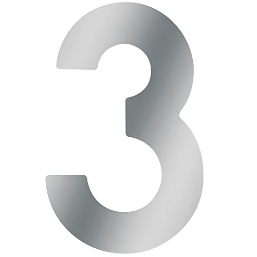 Meister - Numéro de maison - En inox - Design 3D - Excellente lisibilité - Possibilité de combiner chaque numéro - Signalétique pour mur, porte et portail, 424027 Cover