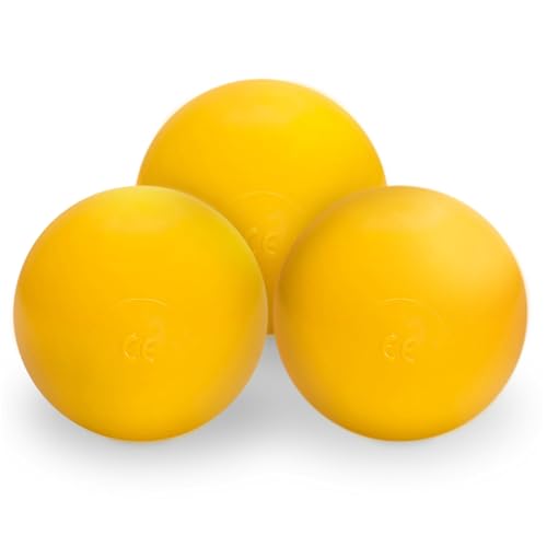 MISIOO 50 bolas amarillas para piscina de pelotas, seguras, no tóxicas y resistentes a las roturas, perfectas como juguetes para bebés y juguetes a partir de 1 año, diversión para niños en la piscina
