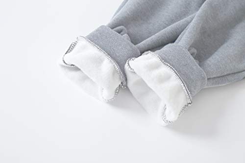 IRELIA Girls Sweatpants Print Active Fleece Joggers Pants Light Gray XXXS - image 5