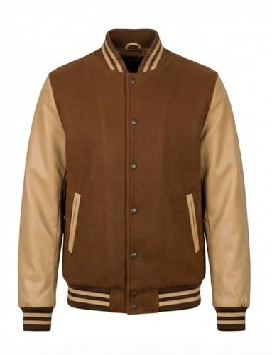 Veste universitaire homme contre le vent mi-saison coupe ajustée