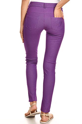 Image of YELETE Women's Basic Five Pocket Stretch Jegging Tights Pants