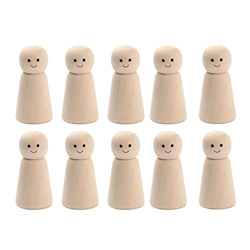 20 Pezzi Figure In Legno 53Mm Con Pennello, Figure Familiari In