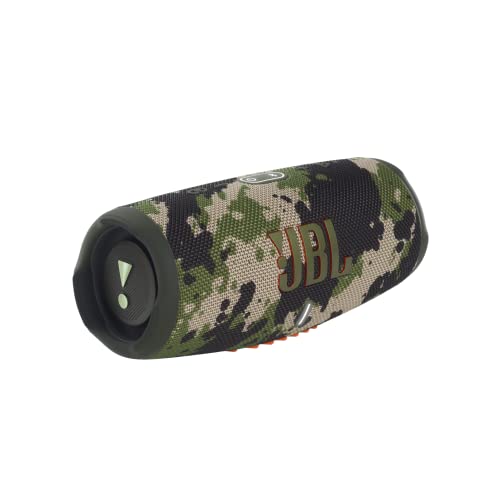Image of JBL Charge 5 Waterproof Portable Speaker with Built in Powerbank and gSport Carbon Fiber Case (Green Camo)